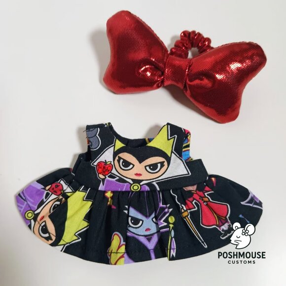 Labubu Disney Snow White Evil Queen Dress with Oversized Bow Outfit - Picture 5 of 5